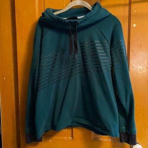 women’s Under Armour cowl neck loose neck sweatshirt fleece lined size medium